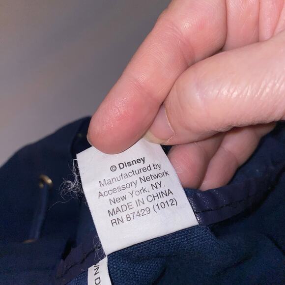 Vintage 90s Mickey Unlimited Disney Canvas Backpack Blue Gingham Patches - Picture 10 of 10